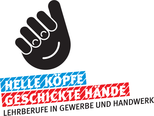 Logo Helle Köpfe - geschickte Hände, Lehrberufe in Gewerbe und Handwerk